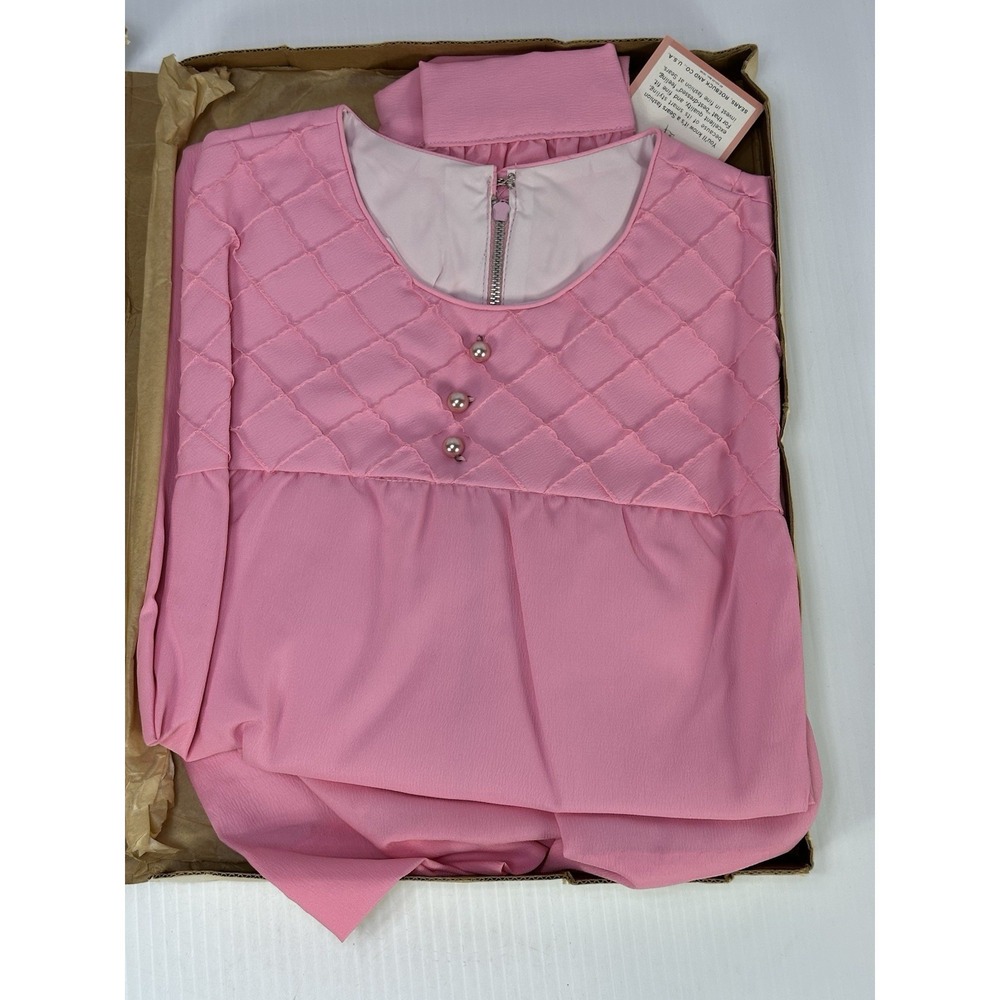 Vintage Hot Pink Artfully Designed Fashions Lounge Dress Sears Size 12T NIB 1966